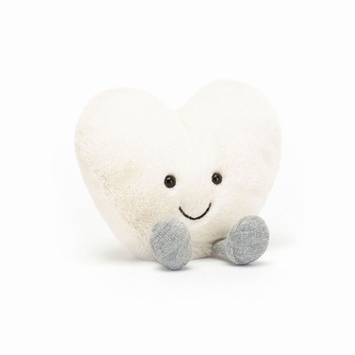 Jellycat Cream Heart New Zealand | UQYPG7835